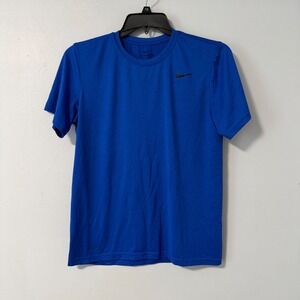 Nike Dri-FIT Short Sleeve Performance T-Shirt Mens Medium Royal Blue Swoosh Logo